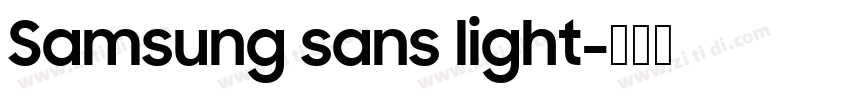 Samsung sans light字体转换